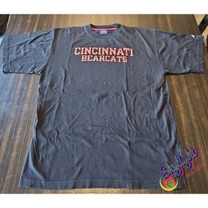 Pro Player Men Black Cincinnati Bearcats 100% Cotton Short Sleeve Shirt Sz L Reg